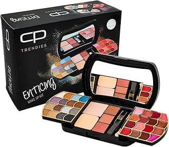 CP Trendies Enticing Makeup Kit No. 83 for Ladies & Girls | Gift Set for Women with Creamy Eyeshadows,16 Lip Colors, Blushers, Compact Powder, Mirror, All-in-One Makeup Set