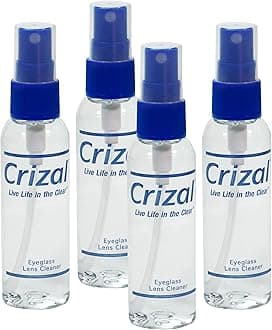 Crizal Eyeglass Lens Cleaning Solution – 4 Pack – Safe for AR-Coated Lenses – Designed & Tested by The AR Coating Experts