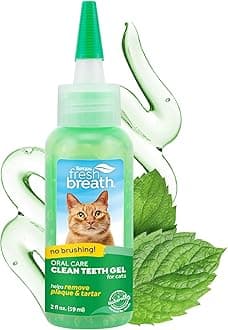 TropiClean Fresh Breath Cat Toothpaste for Teeth Cleaning, Breath Freshener, Easy to Use Plaque & Tartar Remover Gel, No Toothbrush Needed, 59 ml