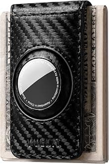 VULKITMen's Magnetic Money Clip with Airtag Holder - Airtag NOT Included- Holds Up to 15 Cash or 8 Cards