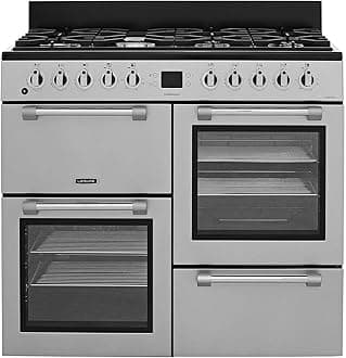 Leisure CK100F232 Gas Cooker A Silver – Oven and Stoves (Stove, Silver, Fan, Front, Electronic, LED)