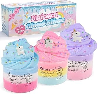 Cloud Slime Kit, Unicorn Galaxy Slime, Toys for Girls and Boys, Stress Relief Toy Scented Sludge Toy for Kids Education, Party Favors, Birthday Gifts (3 Pack)