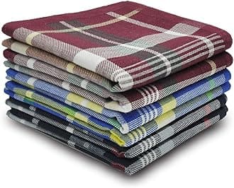 Selected Hanky 100% Cotton Men's Handkerchief 6 Piece Gift Set