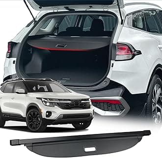 Cargo Cover for Kia Seltos 2024 Accessories, Retractable Trunk Cover for 2024 Kia Seltos Accessories Privacy Screen Retractable Luggage Security Shield Shade