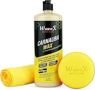 - Wavex Carnauba Wax Car Polish (1 L) Combo | Includes Microfiber and applicator Pad | Car Wax that Provides Deep Wet Shine | Car Wax Polish for Car Paint, Headlights & Chrome Components
