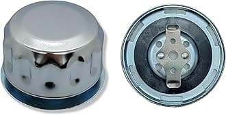 Hydraulic Tank Breather Cap for Oil & Fuel Reservoir – Metal Filler Vent Cap (with Flange, Bayonet Lock, 304 (18/10) Grade Stainless Steel, Tearproof Gasket)