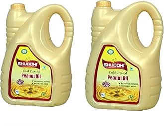 Shuddhi A+ cold pressed(kachi ghaani) groundnut(Peanut) oil 5+5 liter can