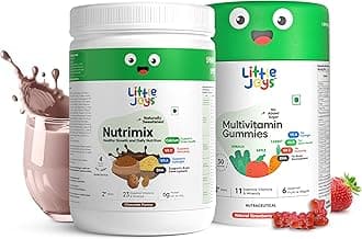 Little JoysImmunity Boosting Kit | 2-6 years | For 2X Immunity & Growth | With Ragi, Bajra, Vitamin A, C, D3, B12, Zinc & DHA | With Nutrimix (350g) & Multivitamin Gummies (30N)
