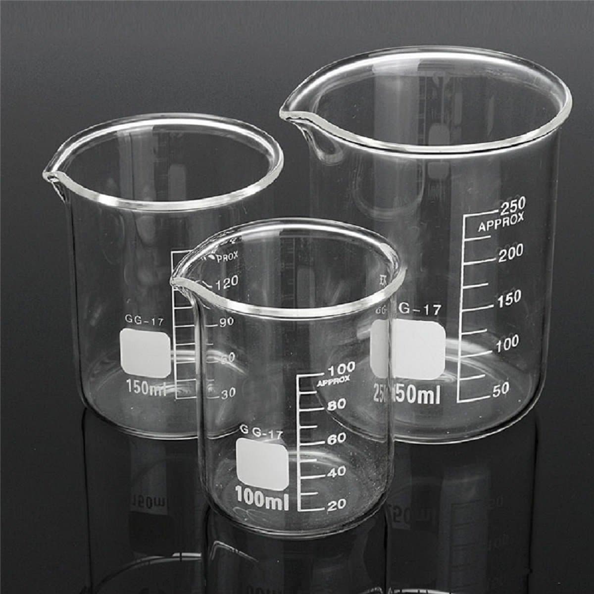BFC Borosilicate Glass Beakers - 100ml, 250ml, 500ml