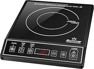 Duxtop Induction Hob, Touch Portable Electric Hob with Sensor Induction Hob 2100 Watt, 15 Temperature Levels, 15 Power Levels, 180 Minute Timer Function, Safety Lock Design 9100MC