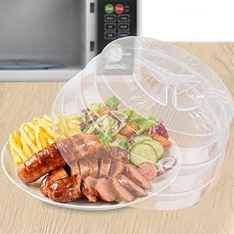 Large Microwave Splatter Cover for Food 11.8 inch,High Transparent Silicone Microwave Cover, Microwave Food Cover BPA Free Non Toxic Collapsible Microwave Plate Cover- Transparent