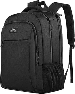 Business Laptop Backpack, 15.6 Inch Travel Laptop Bag Rucksack, Water-Resistant Bag Daypack for Work College Computer Men Women Backpack, Black