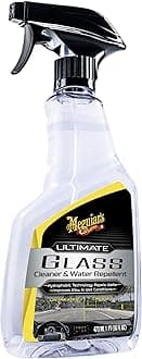 Meguiar's Ultimate Glass Cleaner & Water Repellent - Premium Glass and Window Cleaner for Quick Cleaning with Hydrophobic Technology that Acts as a Rain Repellent Improving Visibility in Rain - 16oz