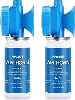 Air Horn Bear Horn: Air Horn For Boat - Air Horns For Safety - Bear Horn For Self Defense - Boat Horn Loud Air Horn For Outdoor - 115dB Heard Up to 0.5-Miles Away (2 Packs)