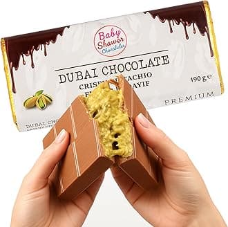 Dubai Chocolate PREMIUM Kunafa Pistachio Bar- 7oz Perfect for Gifting, Exclusive Handmade Chocolate Dessert with Pistachio and Kataifi, Carefully Packed