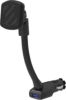 Scosche MAG12V-XCES0 MagicMount Universal Magnetic Car Phone Holder, Cigarette Lighter Mount with USB Charger, Easy Magnet Mounting for iPhone, iPad, Smartphones, Tablets, and All Devices