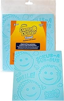 Damp Duster Towel, Multipurpose Dusters for Cleaning - Wooden & Venetian Blind Cleaner Tool, Wet Dust Sponge for Skirting Board, Radiator, Blinds & Mirrors, Home Cleaning Products, Blue
