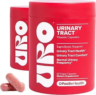 O Positiv URO Urinary Tract Health Supplement for Women, 60 Count (Pack of 2) - Urinary Support Vitamins with Pacran Complete Cranberry Extract, D-Mannose, & Vitamin C - Vegan & Gluten-Free