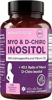 Myo-Inositol & D-Chiro Inositol Supplement for Women - Hormone Balance & Ovarian Support for Women - Ideal 40:1 Ratio, Vitamin D3 + Ashwagandha