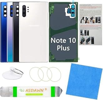 - Galaxy Note 10+ Back Glass Cover Replacement Housing Door w/Pre-Installed Camera Lens+Installation Manual+Tools for Samsung Galaxy Note 10 Plus SM-N975 All Carriers(Aura White)