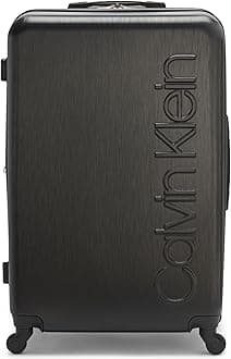 Women's Hard Side Upright Luggage Spinner Light Weight Suitcase, Black, Large