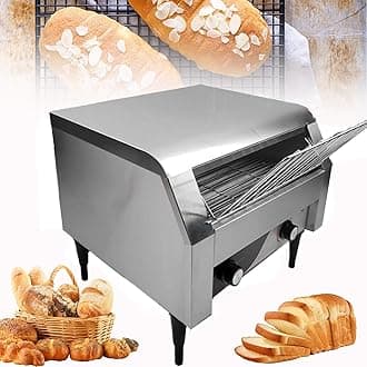 Commercial Conveyor Toaster Catering Conveyor Toaster 2240W Electric Bread Machine 150/300/450 PCS/H Automatic Toaster Oven intelligent temperature control,Silver-300
