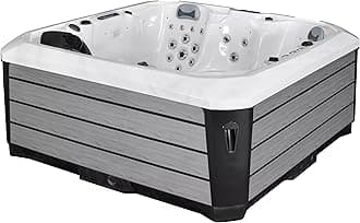Comfort Hot Tubs - Hot Tub Spa - Seats 5-6 People - 51 Jets – Standard Heavy Duty Flip Cover, Water Fountains, Ozonator, LED Lights, Headrests, and More