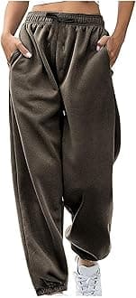 Womens Casual Joggers Cotton Sweatpants,Women Solid Color Trendy Athletic Pants,High Waisted Cute Sport Clothes