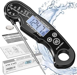 Meat Thermometer Digital - Fast Instant Read Food Thermometer for Cooking, Candy, Outside Grill, and Roast, Digital Food Thermometer with Backlight LCD & Calibration