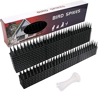 10PCS Fence Spikes for Bird Pigeon Cat Plastic Bird Spikes Pigeon Spike Garden Security Bird Deterrent Spikes for Squirrel Pigeon