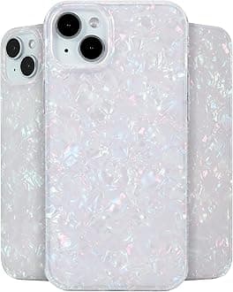 LONLI Hue - (for iPhone 15 Plus) - Pearl Tort Phone Case for Women, Girls and Men - Cute and Aesthetic