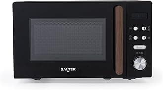 – Salter Toronto Microwave – 20 Litre Solo Microwave Oven with Digital Display, 800W, Compact, 8 Auto Cooking Functions, Defrost Function, 95 Minute Timer, 25.5 cm Glass Turntable, Easy Clean, Black