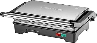 Daewoo Health Grill & Panini Press, 750W Electric Non-Stick Sandwich Maker with Floating Hinged Lid, Open Flat Grill, Drip Tray – Compact Tabletop Press for Meat, Veg & Toasties