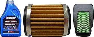 YAMAHA Yamalube Sport Motorcycle Premium 4 Stroke Fully Synthetic Engine Oil, Air Filter/Cleaner Elemet Assy & Oil Filter/Cleaner Element Assy (10W40)