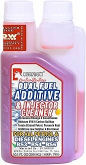 Red Flow Diesel & Petrol Additive | Injector Cleaner (300ML) Treats 60L Diesel & 150L Petrol, for All Cars, Bikes, Scooters. Keeps Engine Clean, Improves Engine Smoothness, Fuel Economy & Pickup.
