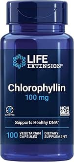 Life Extension Chlorophyllin, antioxidant & DNA Health Support, Gluten-Free, Non-GMO, Vegetarian, 100 Vegetarian Capsules