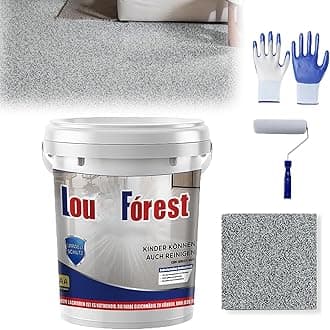 Epoxy Colored Sand Floor Paint,Louisn Forest Epoxys Floors Paints,Epoxyes Floores Paintes for Concrete,High Gloss Marble Effect Epoxy Floor Coating (Medium Gray-500g)