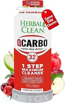 Herbal Clean Qcarbo32 with detoxify your body, herbal supplementl, 32 Fluid Ounce