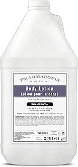 Hotel Argan Oil Body Lotion - Vegan Moisturizer for Dry Skin, Aromatherapy Lotion with Melon and Green Tea Essence - Natural, Organic and Cruelty-Free Skin Care, 128 oz