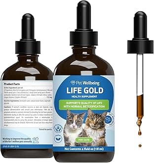 Life Gold for Cats - Supports Detoxification, Immune System Health, Antioxidants - Vet-Formulated Herbal Supplement – 4 oz (118 ml)