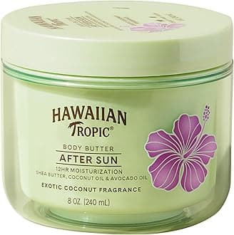 Hawaiian Tropic After Sun Body Butter with Coconut Oil, 8oz, After Sun Lotion, Moisturizing Body Lotion, After Sun Moisturizer, Coconut Body Butter, After Sun Care, After Sun Skin Care, 8oz