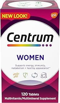 Multivitamin for Women, Multivitamin/Multimineral Supplement with Iron, Vitamin D3, B Vitamins and Antioxidant Vitamins C and E, Gluten Free, Non-GMO Ingredients - 120 Count