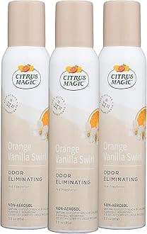 Citrus Magic Magic Natural Odor Eliminating Air Freshener Spray Orange-Vanilla Swirl, 3-Ounce, 3 Fl Oz (Pack of 3), 3 Count