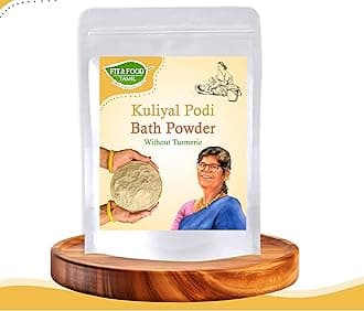 Fit and Food Tamil Herbal Bath Powder for Men Without Turmeric - Kuliyal Podi, Nalangu Maavu - Makes Skin Smoother and Brighter - Ubtan Body Scrub for All Age Groups - 500g