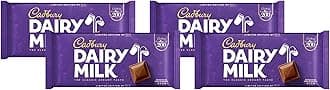 Dairy Milk Chocolate Bar, The Classic Creamy Taste of Smooth Milk Chocolate to Share, Gift or Snack, 180 g (Pack of 4)