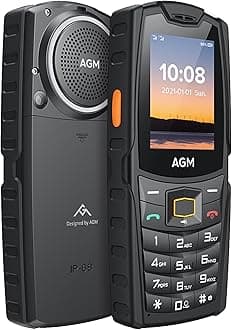 AGM M6 Feature Phone, 4G LTE Dual SIM Unlocked - T-Mobile Compatible, Large Button & Font, 109dB Speaker, IP68 Waterproof/Drop-Proof, Rugged Basic Cell Phone for Outdoors