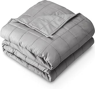 Bare Home Weighted Blanket King Size 30lb (80" x 87") for Adults - All-Natural 100% Cotton - Premium Heavy Blanket Nontoxic Glass Beads (Grey, 80"x87")