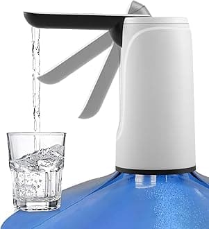 Qlect Automatic Water Dispenser for 20 Litre Bottle – USB Dc Water Pump with 1200 mAh Rechargeable Battery | Water Pressure Pump for Home Office Travel | Water Dispenser Pump for Hot and Cold Water