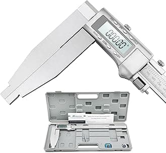 Digital Vernier Caliper 12 Inch/0-300mm Long Jaw Caliper Measuring Tool Stainless Steel with Large LCD Screen Easy Switch from Inch/Metric