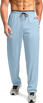 Men's Sweatpants Mesh Lightweight with Zip Pockets Breathable Quick Dry Athletic Pants for Workout Running